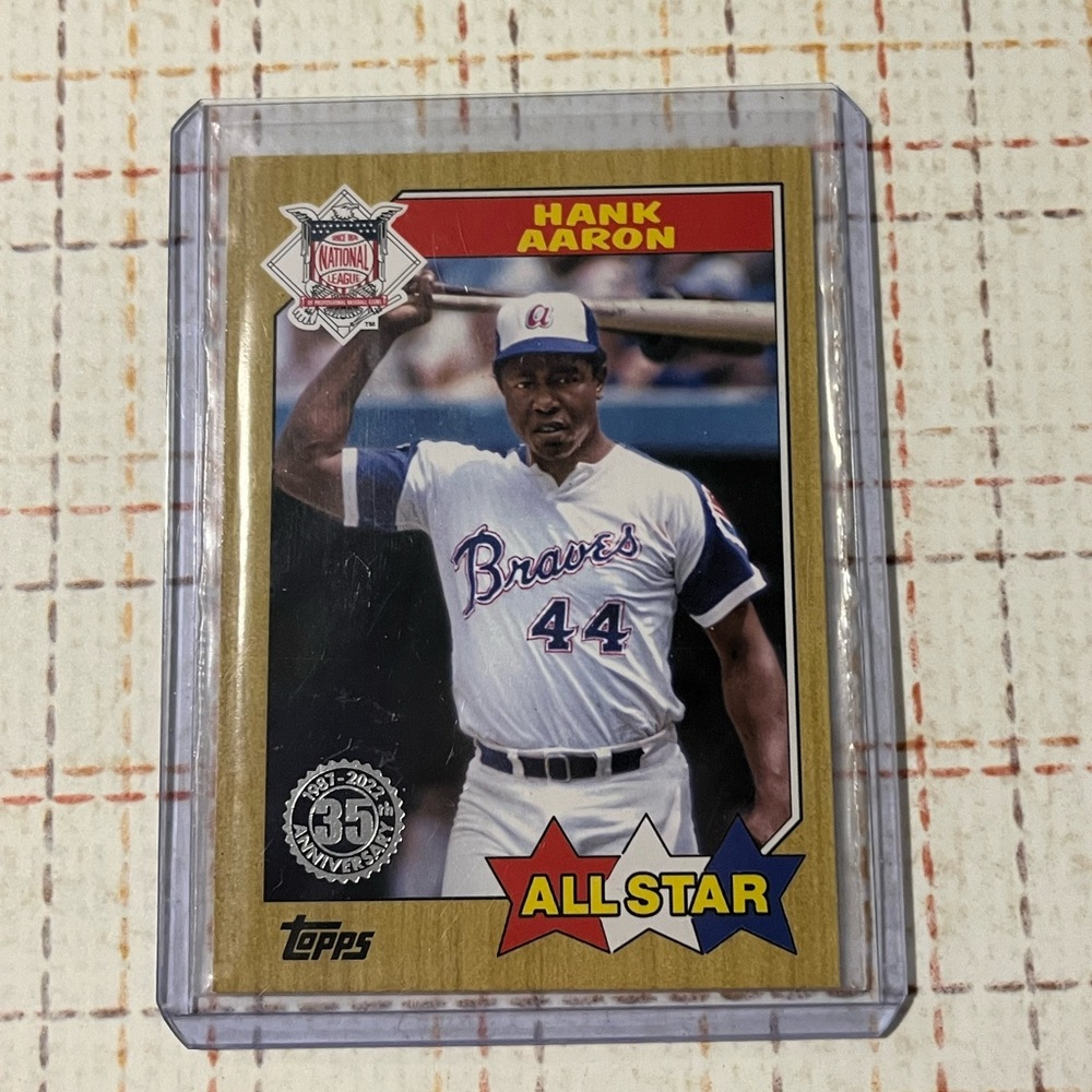 ⚾️ 2022 Topps Hank Aaron 1987 Topps All Star #87AS-49 Atlanta Braves MLB Card